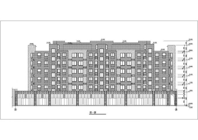 4200平米6层砖混住宅楼建筑设计CAD图纸（含夹层和地下层/底层商铺）_图1