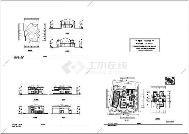 杭州二层现代风格4号别墅施工图含效果图-图一