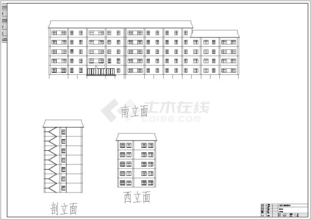 土木工程毕业设计_办公楼设计_【6层】6000平米框架结构办公楼毕业设计详细CAD图纸-图二