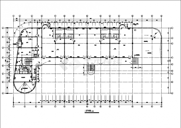 3层3176平米镇中心幼儿园教学楼建筑设计施工cad图纸-图二