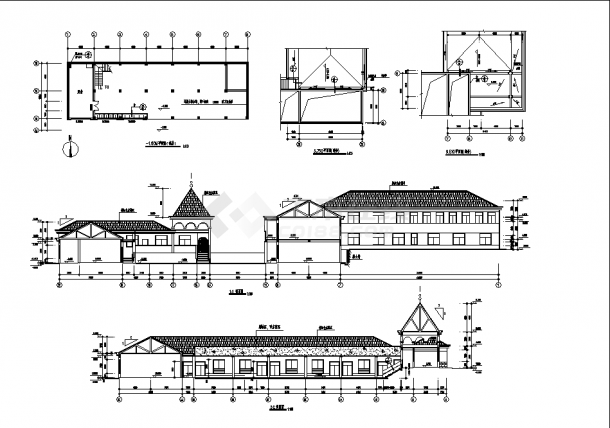 2层2567平米幼儿园教学楼建筑设计施工cad图纸-图二