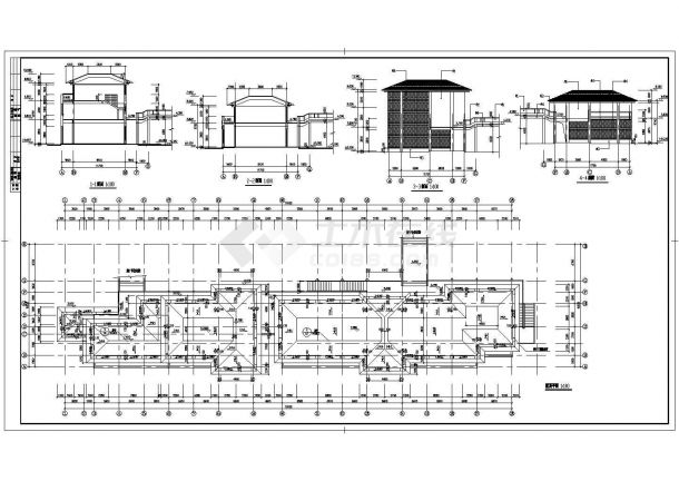 某商业街二层框架结构商业楼设计cad全套建筑施工图（ 含设计说明）-图一