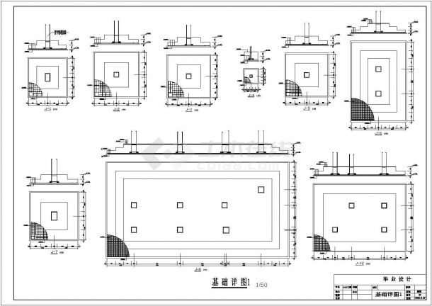 土木工程毕业设计_办公楼设计_某7层框架办公楼建筑毕业设计详细CAD图纸-图二