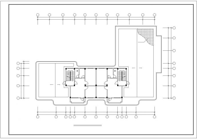 某小区7800平米9层框混结构住宅楼建筑设计CAD图纸（含车库层）_图1