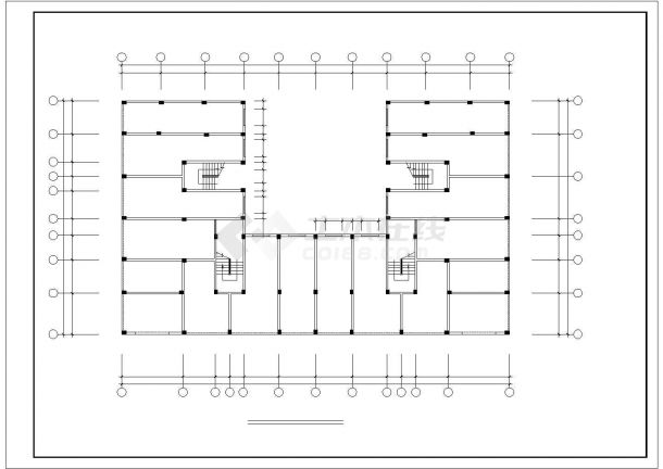 某小区7800平米9层框混结构住宅楼建筑设计CAD图纸（含车库层）-图二