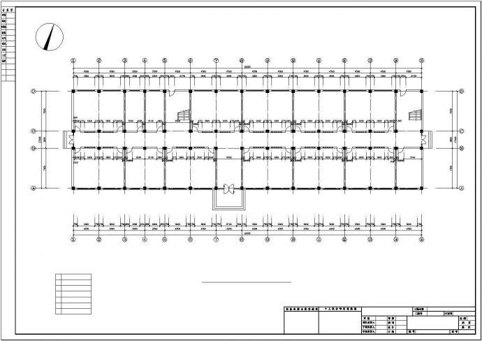 5185平米五层框架教学楼（计算书、部分建筑、结构图、计算简图）.dwg_图1