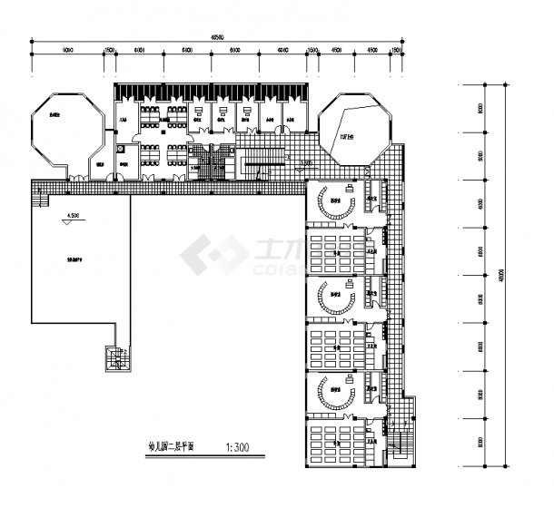 深圳3层幼儿园综合楼建筑方案设计施工cad图纸-图二