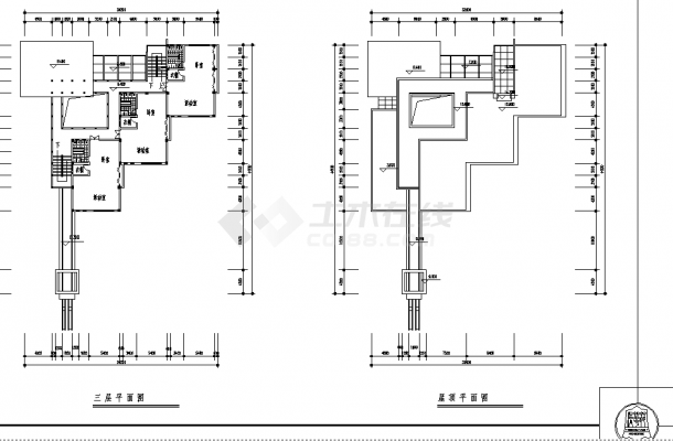 3层1793平方米幼儿园综合楼建筑设计施工cad图纸-图二