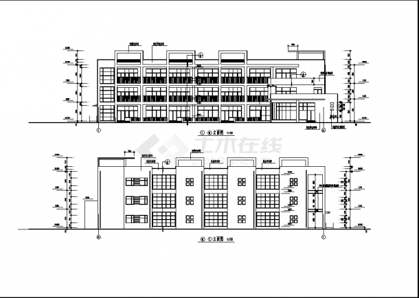 3层2241平方米幼儿园综合楼建筑设计施工cad图纸-图二