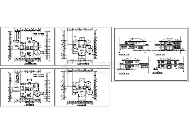 两套别墅建筑设计施工图纸-图一