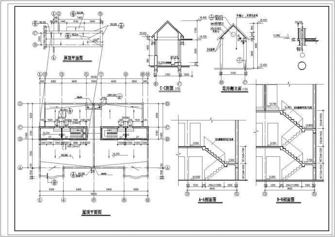 锦州市某小区930平米4层砖混结构住宅楼建筑设计CAD图纸（1层2户）_图1