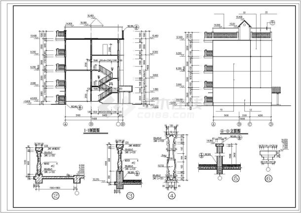 锦州市某小区930平米4层砖混结构住宅楼建筑设计CAD图纸（1层2户）-图二