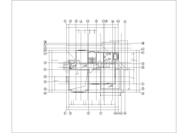 某二层欧式尖顶私人别墅建筑施工图-图二