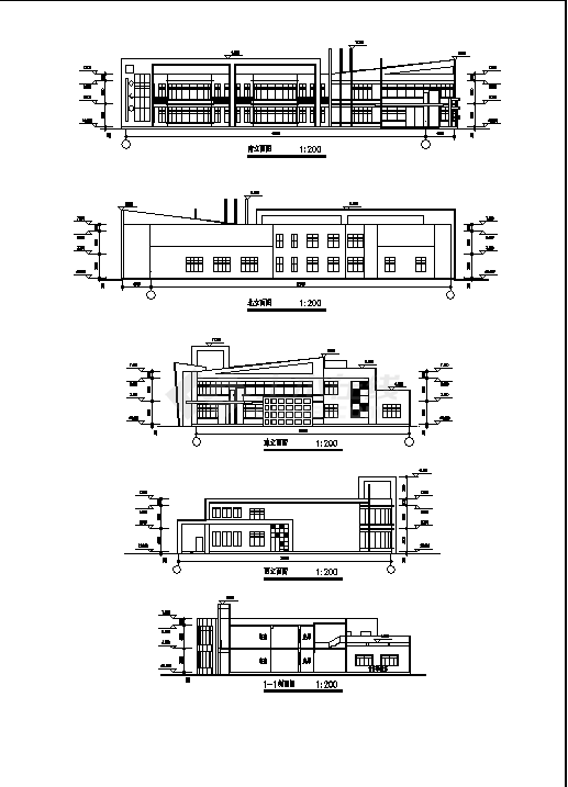 1900平方米2层幼儿园教学楼建筑设计施工cad图纸-图二