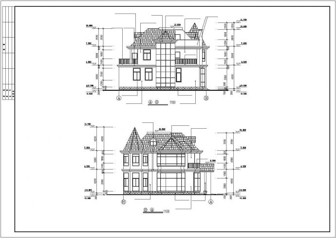 【三亚市】某别墅建筑结构施工图，带效果图_图1