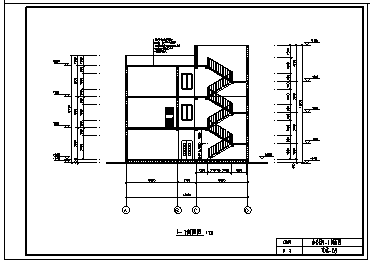 某市工业园区地上三层框架结构办公楼建筑施工cad图(含毕业设计)_图1