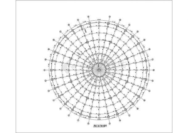 某四角锥螺栓球网架工程设计cad详细施工图（含设计说明）-图二