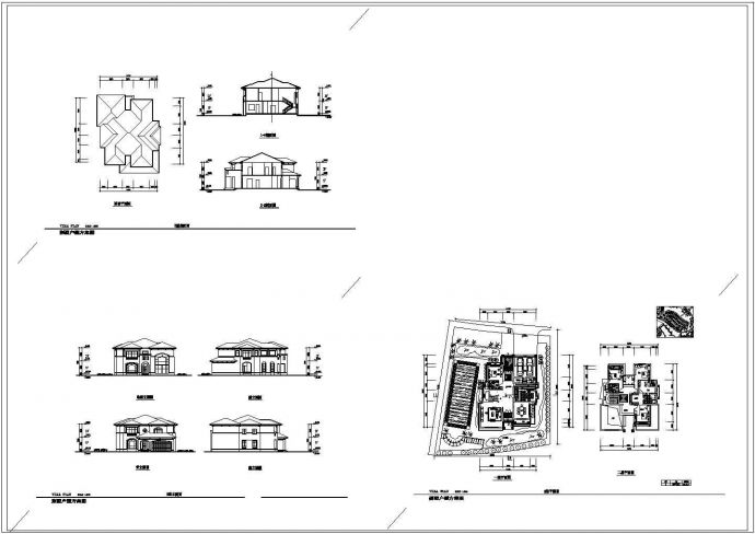 两套私人别墅设计方案图纸带效果图_图1