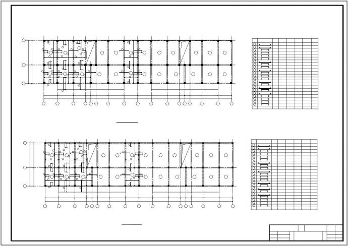 土木工程毕业设计_某3285平米五层框架结构住宅楼毕业设计cad全套结构施工图（含建筑设计，含计算书）_图1