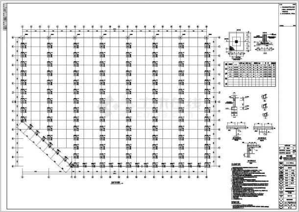 厂房设计_某3号厂房结构设计CAD施工图-图二