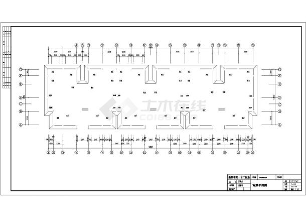 某3600平米五层框架结构住宅楼设计cad全套建筑施工图（含设计说明，含结构设计，含计算书）-图二