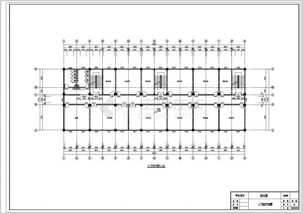 办公楼设计_苏州某工业区4400平米5层商业办公楼建筑设计CAD图纸-图一