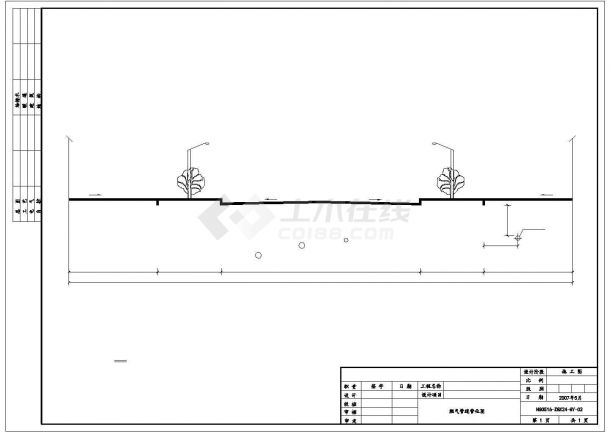 【最新】某市天然气城市气化工程中压管道设计方案CAD图纸-图一