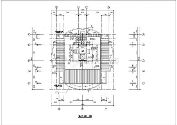 8300平米13层框混结构沿街商住楼全套平面设计CAD图纸（底层商用）-图一