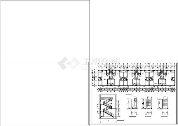 某沿街1.4万平米11层框混结构商住楼建筑设计CAD图纸（1-3层商用）-图二