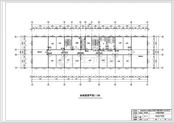 无锡市某9900平米11层钢框架结构写字楼建筑设计CAD图纸-图一
