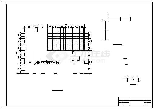 土木工程毕业设计_办公楼设计_3400平米六层框架结构综合办公楼建施cad图(含毕业设计，共十一张)-图一