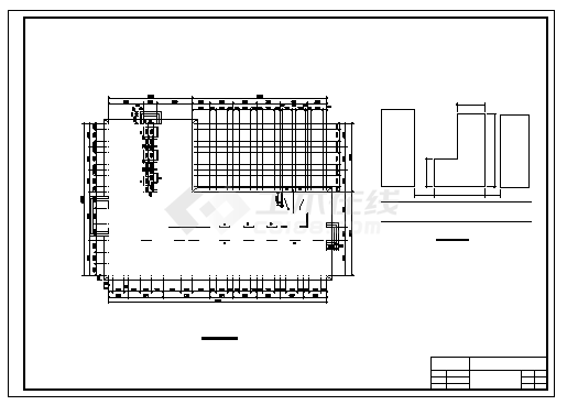 土木工程毕业设计_办公楼设计_3400平米六层框架结构综合办公楼建施cad图(含毕业设计，共十一张)-图二