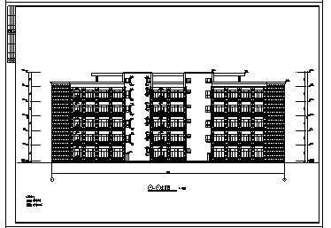 某五层钢筋混凝土结构办公楼建筑施工cad图(含计算书，建筑，结构图)-图一
