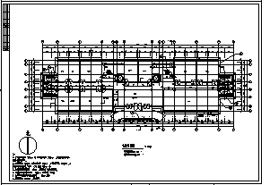 某五层钢筋混凝土结构办公楼建筑施工cad图(含计算书，建筑，结构图)-图二