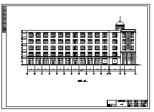 某市某五层综合办公楼建筑施工cad图(含计算书、建筑、结构图)-图一