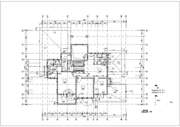 某别墅全套CAD施工图，含效果图-图一