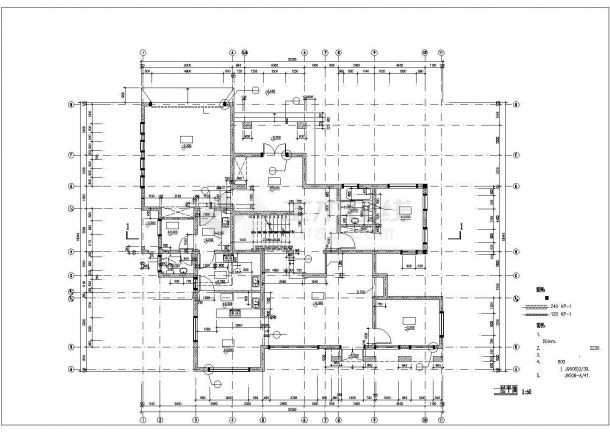 某别墅全套CAD施工图，含效果图-图二