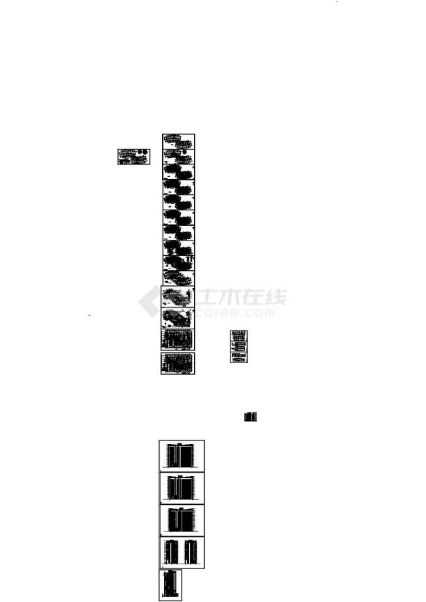 办公楼设计_某地22层框剪结构综合办公楼建筑设计方案(cad)图纸-图一