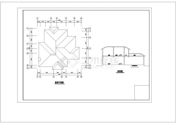 某3512平独栋豪华二层别墅CAD施工图-图二