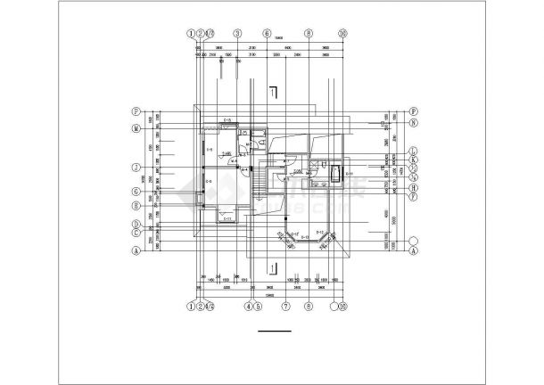 湖州市某村镇320平米2层别墅楼建筑设计CAD图纸-图一