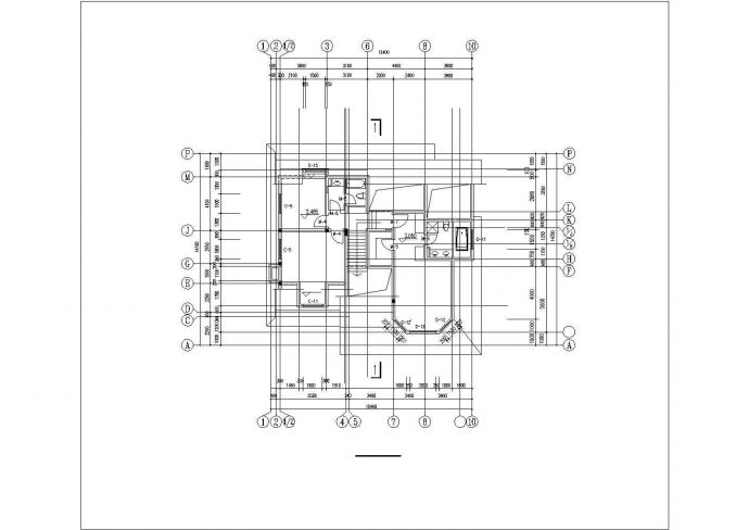 湖州市某村镇320平米2层别墅楼建筑设计CAD图纸_图1