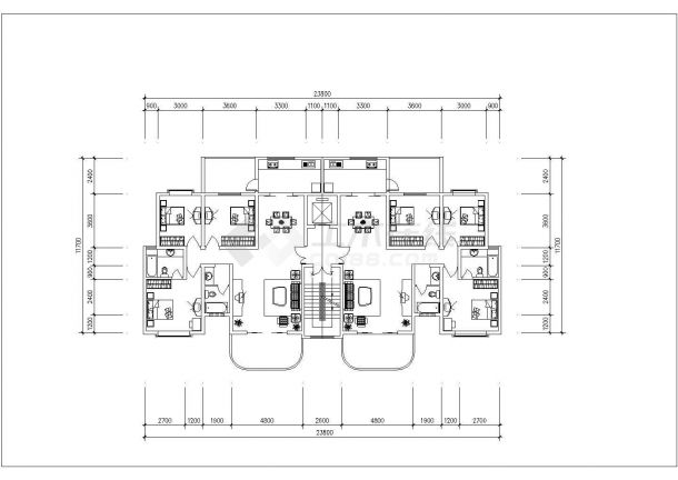海口市某新建小区126-180平米热门大户型设计CAD图纸（6张）-图一