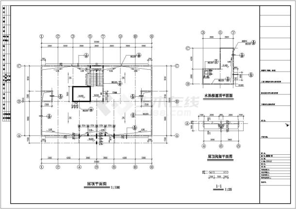 北京某现代化小区占地320平米6层砖混结构住宅楼建筑设计CAD图纸-图二