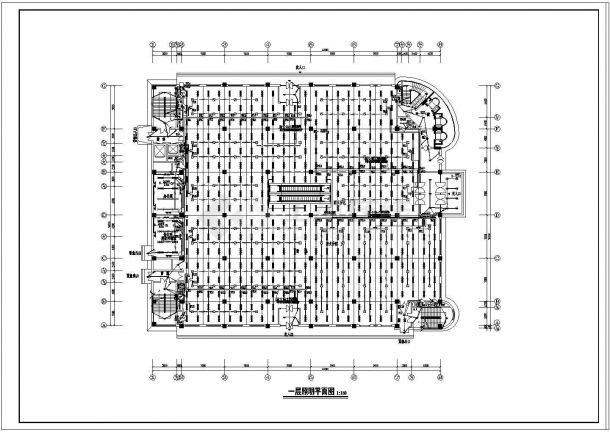 长沙市某商场电气设计图CAD布置图-图二