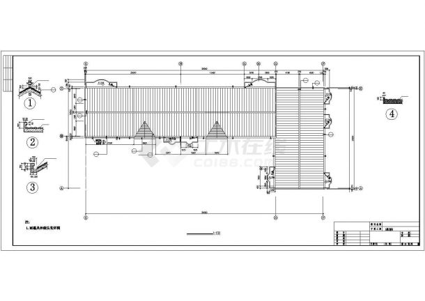 烟台市某小区2900平米3层框混结构公寓住宅楼平立面设计CAD图纸-图一