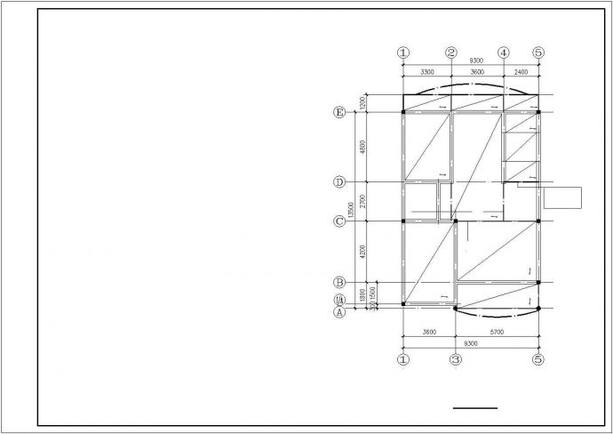 太原市某村镇450平米3+1层砖混结构乡村民居楼平立剖面设计CAD图纸_图1