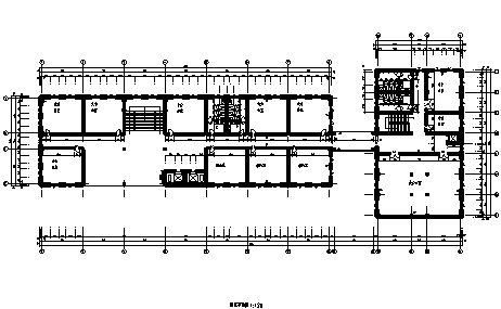 办公楼设计_某市某五层框架结构办公楼全套施工cad图(含计算书，毕业设计，结构图)-图二