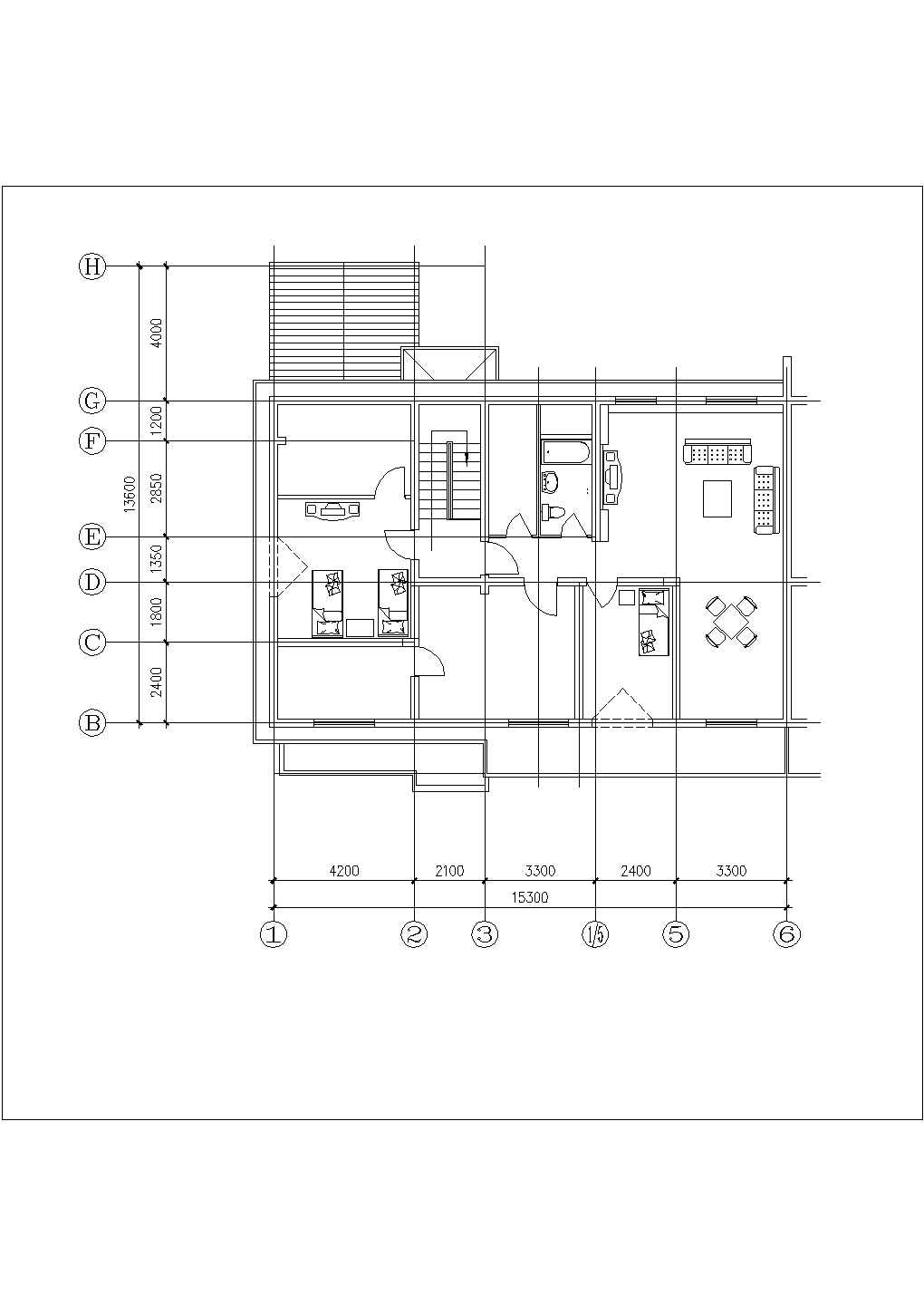 某257平独栋二层别墅CAD施工图