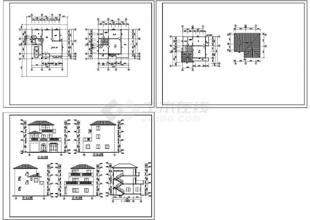 某三层别墅方案－初步设计施工图-图一
