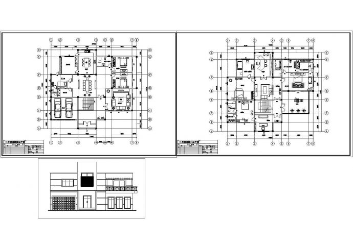 某小区两层别墅二号楼设计施工图_图1